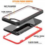 Wholesale iPhone SE2020 / 8 / 7 / 6S Clear Dual Defense Case (Red)